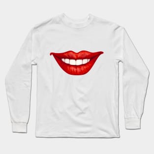 Smiling lips Long Sleeve T-Shirt